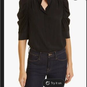 Frame Silk Sleek Black Top